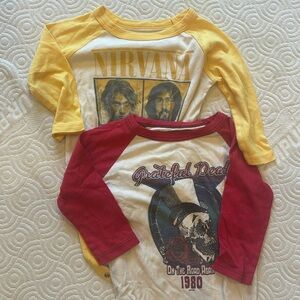 Nirvana and Grateful Dead onesies 3-6 months